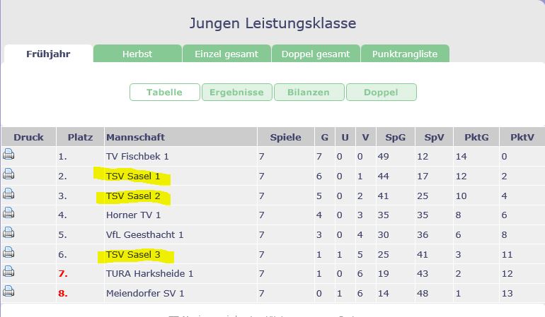 Drei Saseler Mannschaften in der höchsten Hamburger Spielklasse