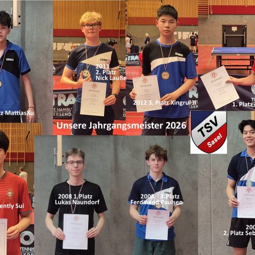 Hamburger Jahrgangsmeisterschaft 2026 – Sasel gewinnt acht Medaillen